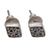 Sterling silver stud earrings, 'Diamond Curls' - Curl Motif Sterling Silver Stud Earrings from Bali thumbail