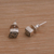 Sterling silver stud earrings, 'Diamond Curls' - Curl Motif Sterling Silver Stud Earrings from Bali (image 2b) thumbail
