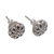 Sterling silver stud earrings, 'Prideful Circles' - Circular Sterling Silver Stud Earrings from Bali thumbail