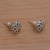Sterling silver stud earrings, 'Prideful Circles' - Circular Sterling Silver Stud Earrings from Bali (image 2b) thumbail