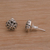 Sterling silver stud earrings, 'Prideful Circles' - Circular Sterling Silver Stud Earrings from Bali (image 2c) thumbail