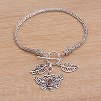 Featured review for Garnet charm bracelet, Butterfly Dawn