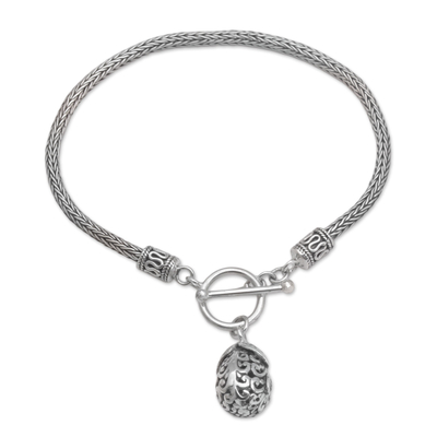 Sterling silver charm bracelet, 'Vine Fruit' - Artisan Crafted Sterling Silver Charm Bracelet from Bali