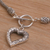 Sterling silver charm bracelet, 'Love Is Complex' - Sterling Silver Heart Charm Bracelet Crafted in Bali (image 2c) thumbail