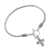 Sterling silver charm bracelet, 'Dotted Cross' - Handmade 925 Sterling Silver Cross Pendant Bracelet (image 2c) thumbail