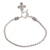 Sterling silver charm bracelet, 'Dotted Cross' - Handmade 925 Sterling Silver Cross Pendant Bracelet (image 2d) thumbail