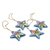 Wood ornaments, 'Birds of the Islands' (set of 4) - Hand Painted Balinese Star Ornaments (Set of 4) (image 2b) thumbail