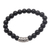Onyx beaded stretch bracelet, 'Uluwatu Eclipse' - Onyx Beaded Stretch Bracelet