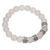 Quartz beaded stretch bracelet, 'Complete' - Quartz with Sterling Silver Beaded Stretch Bracelet
