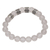 Quartz beaded stretch bracelet, 'Complete' - Quartz with Sterling Silver Beaded Stretch Bracelet