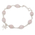 Rose quartz beaded charm bracelet, 'Moonlight Dragonfly in Rose' - Rose Quartz Bead Charm Bracelet Sterling Silver Dragonfly (image 2d) thumbail