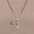 Smoky quartz rosary, 'Solemn Prayer' - Smoky Quartz and Sterling Silver Rosary Y-Necklace (image 2) thumbail