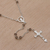 Smoky quartz rosary, 'Solemn Prayer' - Smoky Quartz and Sterling Silver Rosary Y-Necklace (image 2d) thumbail