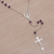 Amethyst rosary, 'Solemn Prayer' - Hand Crafted Amethyst and Sterling Silver Rosary Y-Necklace (image 2c) thumbail