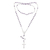 Amethyst rosary, 'Solemn Prayer' - Hand Crafted Amethyst and Sterling Silver Rosary Y-Necklace (image 2d) thumbail