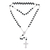 Onyx rosary, 'Blessed Mary' - Handmade Black Onyx and Sterling Silver Rosary Y-Necklace (image 2d) thumbail