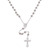 Rose quartz rosary, 'Blessed Mary' - Handmade Rose Quartz and Sterling Silver Rosary Y-Necklace thumbail