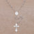 Moonstone rosary, 'Blessed Mary' - Handmade Moonstone and Sterling Silver Rosary Y-Necklace (image 2) thumbail