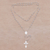 Moonstone rosary, 'Blessed Mary' - Handmade Moonstone and Sterling Silver Rosary Y-Necklace (image 2b) thumbail