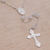 Moonstone rosary, 'Blessed Mary' - Handmade Moonstone and Sterling Silver Rosary Y-Necklace (image 2c) thumbail