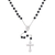 Lava stone rosary, 'Blessed Mary' - Handmade Lava Stone and Sterling Silver Rosary Y-Necklace thumbail