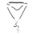 Lava stone rosary, 'Blessed Mary' - Handmade Lava Stone and Sterling Silver Rosary Y-Necklace (image 2d) thumbail