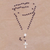 Amethyst-Rosenkranz - Handgefertigte Rosenkranz-Y-Halskette aus Amethyst und Sterlingsilber