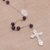 Amethyst rosary, 'Blessed Mary' - Handmade Amethyst and Sterling Silver Rosary Y-Necklace (image 2c) thumbail