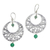 Green quartz dangle earrings, 'Ballroom Dance' - Handmade 925 Sterling Silver Green Quartz Dangle Earrings thumbail