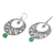 Green quartz dangle earrings, 'Ballroom Dance' - Handmade 925 Sterling Silver Green Quartz Dangle Earrings (image 2c) thumbail