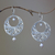 Cultured pearl dangle earrings, 'Ballroom Dance' - Handmade 925 Silver Cultured Pearl Balinese Dangle Earrings (image 2b) thumbail