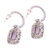 Amethyst half-hoop earrings, 'Enthralling Swirls' - Hand Crafted Amethyst and Sterling Silver Half Hoop Earrings (image 2d) thumbail