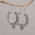Sterling silver hoop earrings, 'Fanciful' - Sterling Silver Ornate Hoop Earrings (image 2b) thumbail