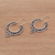Sterling silver hoop earrings, 'Fanciful' - Sterling Silver Ornate Hoop Earrings (image 2c) thumbail