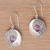 Amethyst dangle earrings, 'Enduring Soul' - Amethyst and Sterling Silver Dangle Earrings