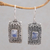 Rainbow moonstone dangle earrings, 'Mystical Sanctuary' - Rectangular Rainbow Moonstone and Sterling Silver Earrings