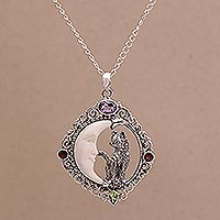 Featured review for Multi-gemstone pendant necklace, Kittys Night