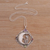 Multi-gemstone pendant necklace, 'Kitty's Night' - Handmade 925 Sterling Silver Garnet Cat Pendant Necklace (image 2c) thumbail