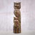 Wood sculpture, 'Owl Totem' - Hand Carved Albesia Wood Owl Totem Statuette from Bali thumbail