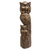 Escultura de madera - Estatuilla de tótem de búho de madera de Albesia tallada a mano de Bali