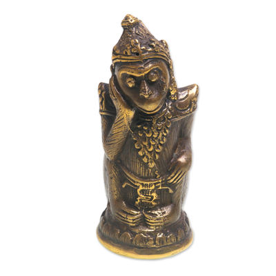 Bronze Sundanese Folklore Monkey Figurine from Bali