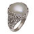 Cultured mabe pearl domed ring, 'Palatial Dreams' - Cultured Mabe Pearl and Sterling Silver Domed Ring from Bali thumbail