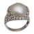 Cultured mabe pearl domed ring, 'Palatial Dreams' - Cultured Mabe Pearl and Sterling Silver Domed Ring from Bali (image 2b) thumbail