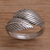 Sterling silver wrap ring, 'Frond Luster' - Handmade Sterling Silver Leaf Wrap Ring from Bali (image 2) thumbail