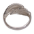 Sterling silver wrap ring, 'Frond Luster' - Handmade Sterling Silver Leaf Wrap Ring from Bali (image 2h) thumbail