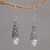 Cultured pearl dangle earrings, 'Afternoon Dew' - Cultured Pearl Sterling Silver Raindrop Dangle Earrings (image 2) thumbail