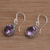 Amethyst dangle earrings, 'Temptation Purple' - Amethyst Round Faceted Dangle Earrings (image 2b) thumbail