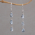 Blue topaz dangle earrings, 'Eternity Drop' - Blue Topaz and Sterling Silver Dangle Earrings from Bali (image 2) thumbail