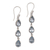 Blue topaz dangle earrings, 'Eternity Drop' - Blue Topaz and Sterling Silver Dangle Earrings from Bali thumbail