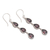 Garnet dangle earrings, 'Eternity Drop' - Garnet and Sterling Silver Dangle Earrings from Bali (image 2c) thumbail